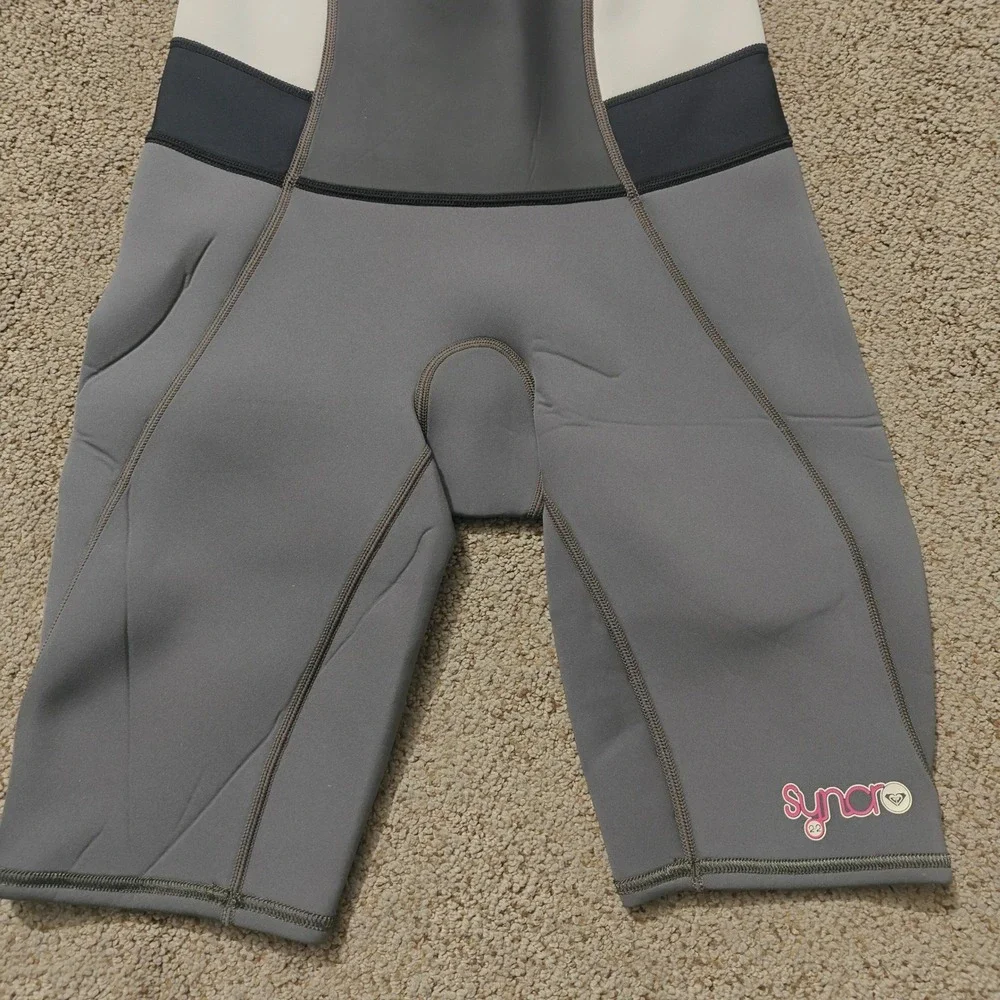 NWT Roxy Syncro Girls Size 6 Pink Grey‎ Shorty Wetsuit 2/2mm ARJW503001